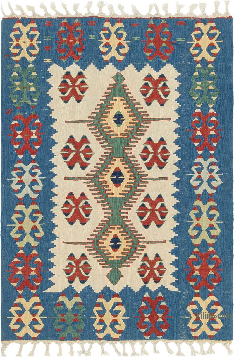 New Handwoven Turkish Kilim Rug - 3' 10" x 5' 5" (46" x 65") - K0082006