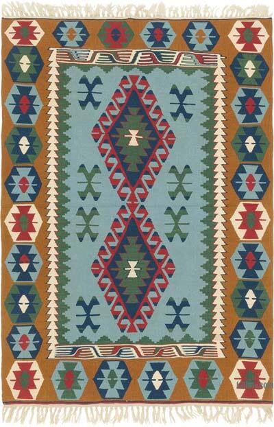 Yeni Kök Boya El Dokuma Kilim - 123 cm x 177 cm