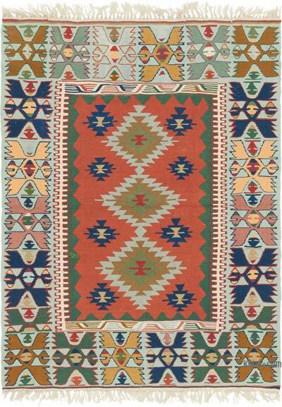 Yeni Kök Boya El Dokuma Kilim - 122 cm x 165 cm