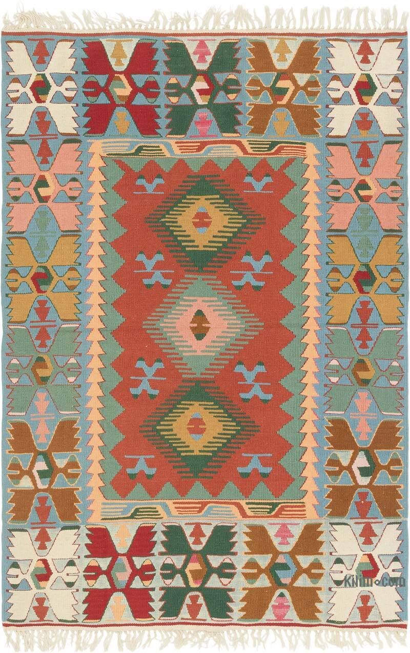 New Handwoven Turkish Kilim Rug - 3' 11" x 5' 9" (47" x 69") - K0082016