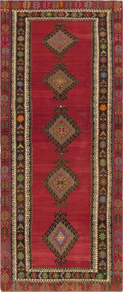 Vintage Sivas Kilim Rug - 5' 10" x 13' 10" (70" x 166")