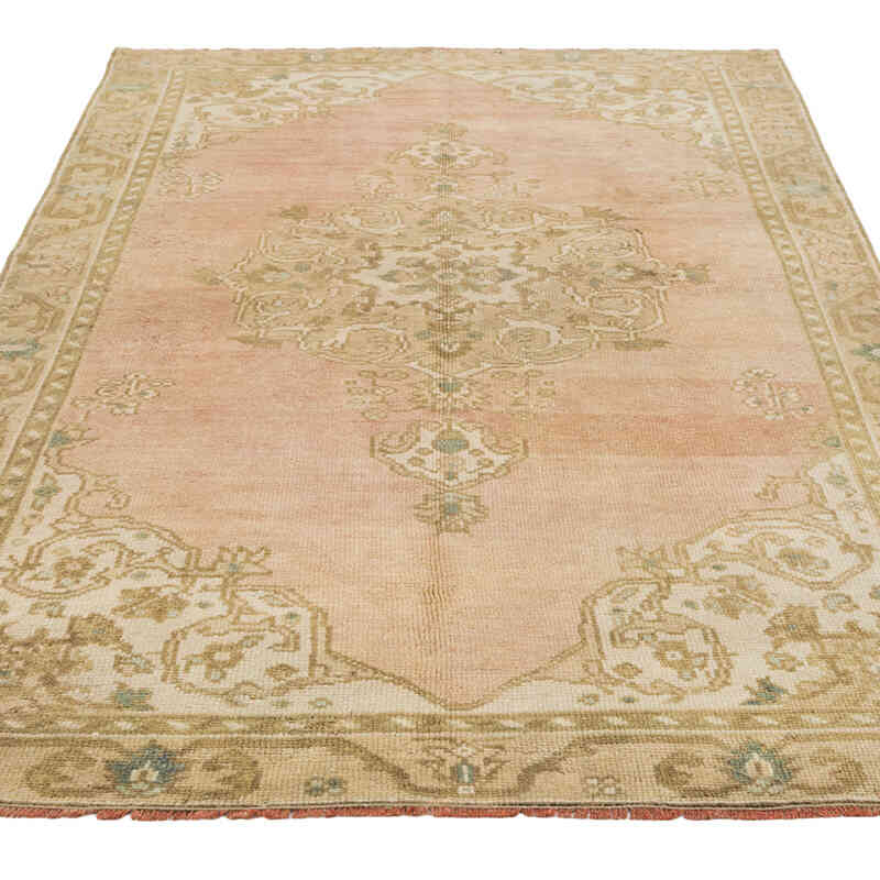 Alfombra Vintage Turca Anudada a Mano - 132 cm x 212 cm - K0082026