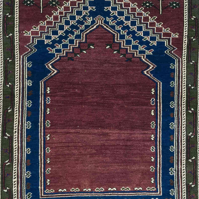 Alfombra Vintage Turca Anudada a Mano - 131 cm x 197 cm - K0082028