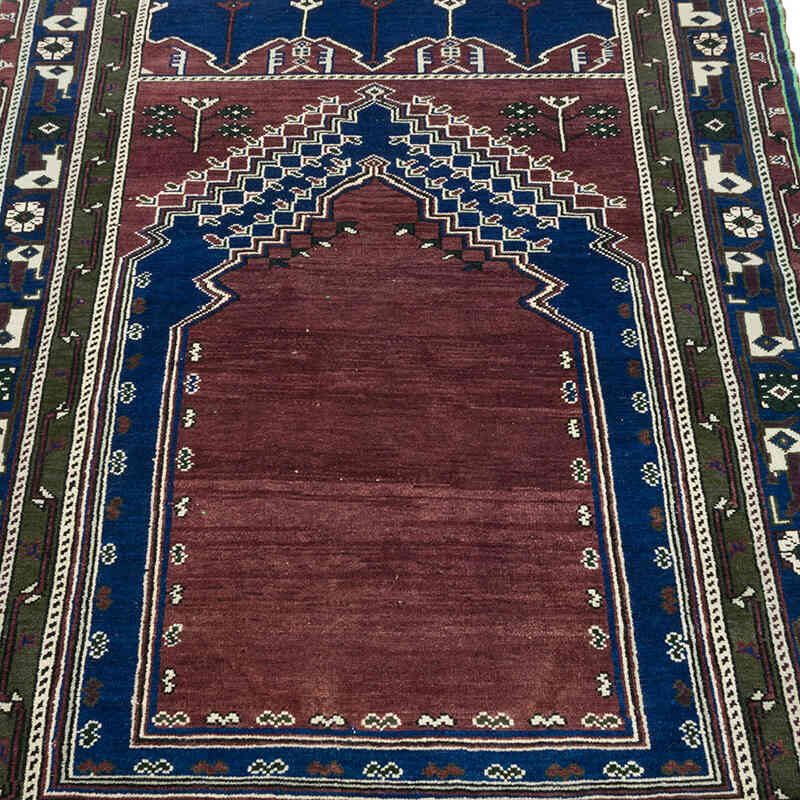 Alfombra Vintage Turca Anudada a Mano - 131 cm x 197 cm - K0082028