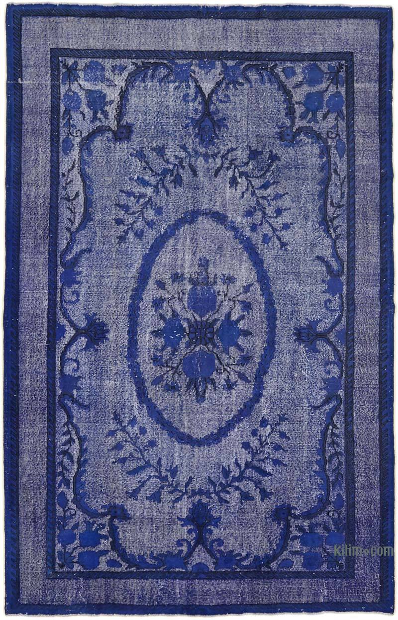 Hand Carved Over-Dyed Rug - 7' 3" x 11' 3" (87" x 135") - K0082084