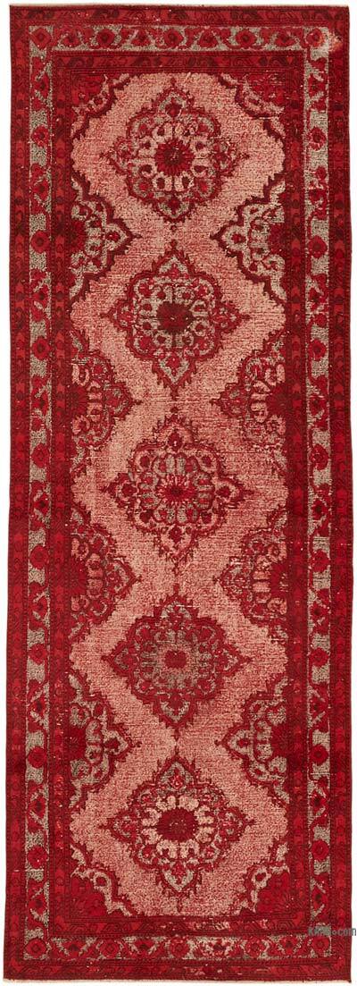 Hand Carved Over-Dyed Rug - 4' 9" x 13' 3" (57" x 159")