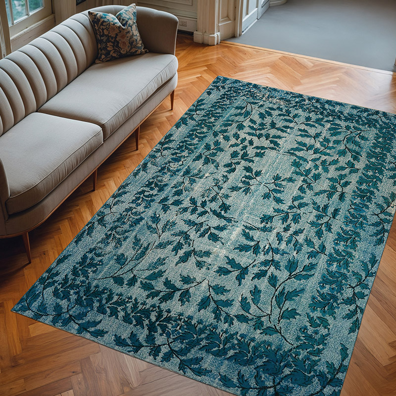 Alfombra Tallada a Mano Sobre Teñida - 198 cm x 315 cm - K0082090