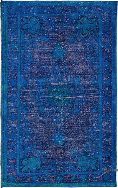 Hand Carved Over-Dyed Rug - 6' 7" x 10' 8" (79" x 128")