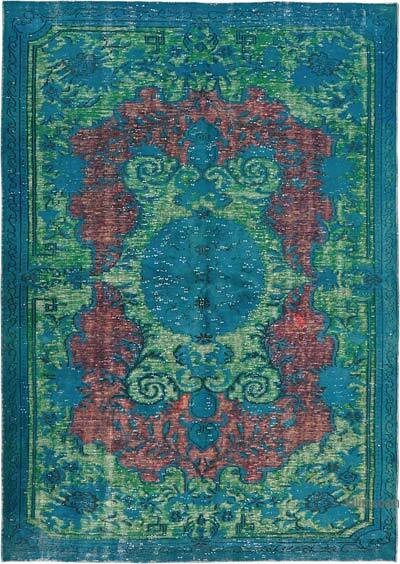 Hand Carved Over-Dyed Rug - 6' 6" x 9' 4" (78" x 112")