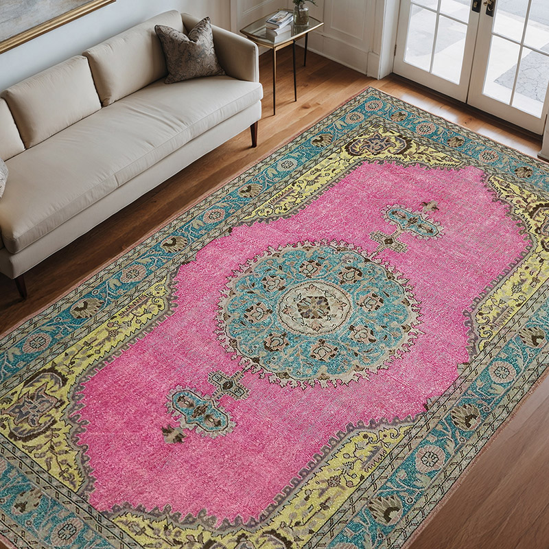 Hand Carved Over-Dyed Rug - 7' 2" x 11' 2" (86" x 134") - K0082098