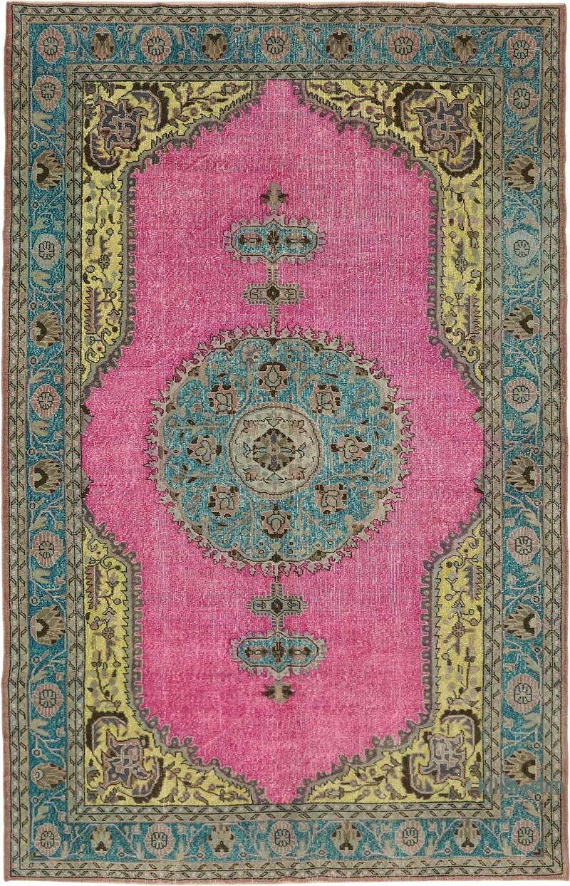 Hand Carved Over-Dyed Rug - 7' 2" x 11' 2" (86" x 134") - K0082098