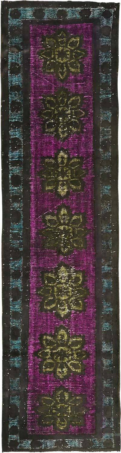 Hand Carved Over-Dyed Rug - 2' 7" x 10' 2" (31" x 122")