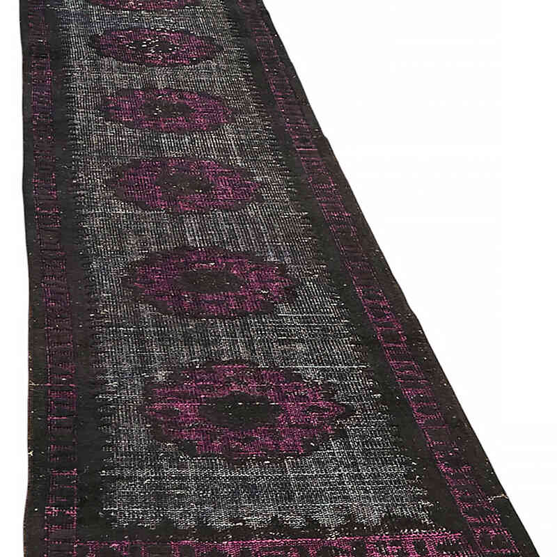 Hand Carved Over-Dyed Rug - 2' 7" x 9' 9" (31" x 117") - K0082101