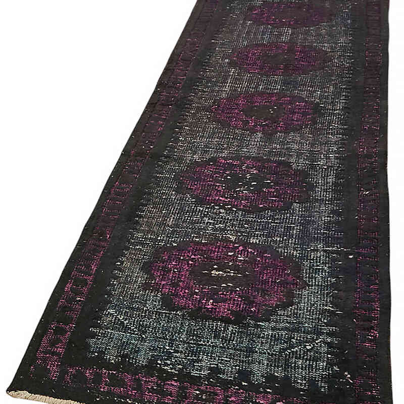 Hand Carved Over-Dyed Rug - 2' 7" x 9' 9" (31" x 117") - K0082101