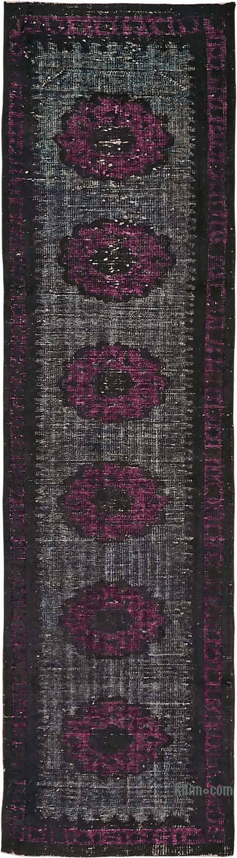 Hand Carved Over-Dyed Rug - 2' 7" x 9' 9" (31" x 117") - K0082101