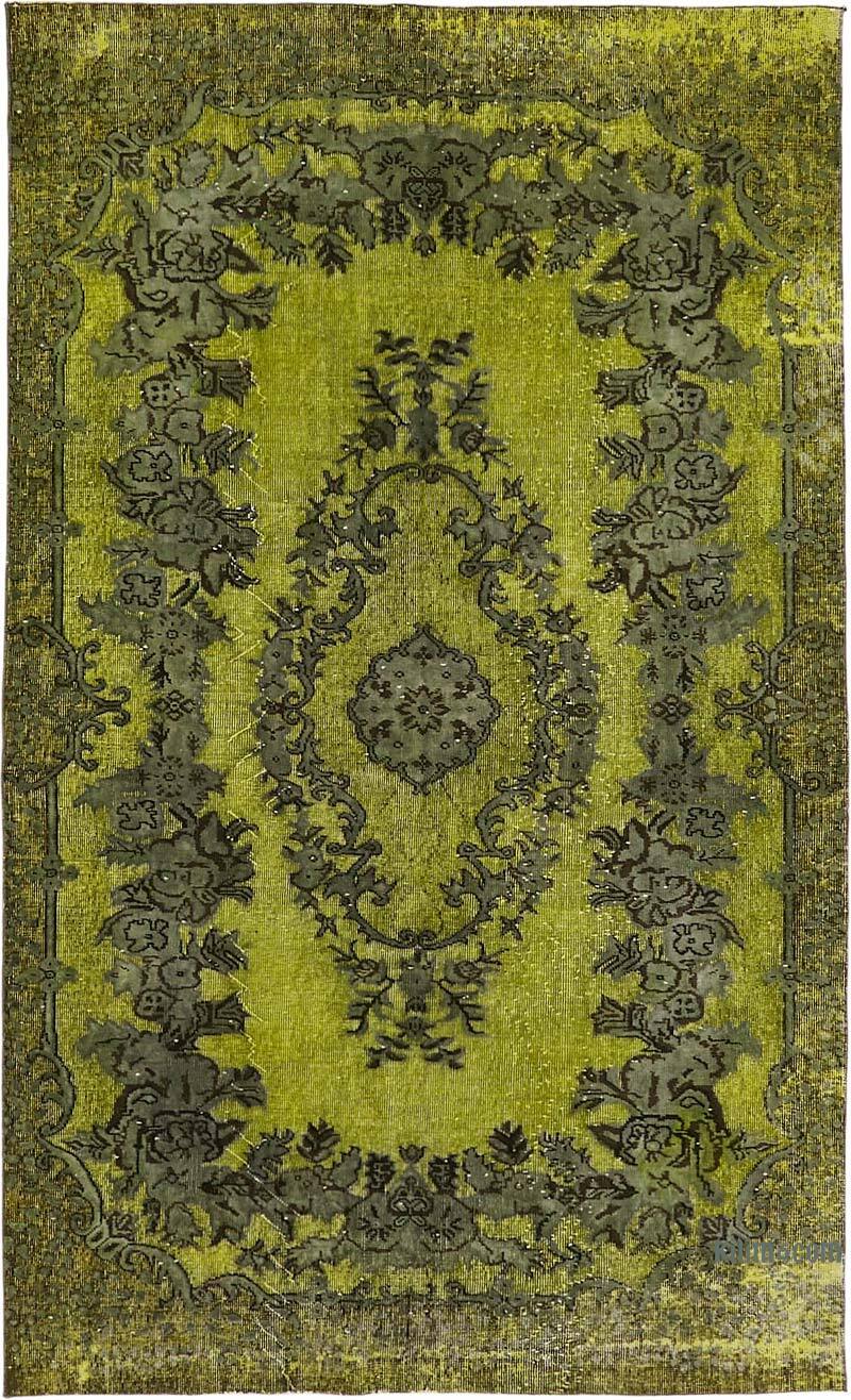 Hand Carved Over-Dyed Rug - 5' 8" x 9' 5" (68" x 113") - K0082106
