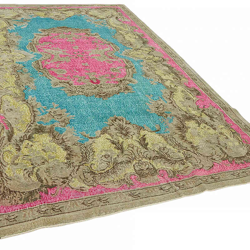 Hand Carved Over-Dyed Rug - 6' 8" x 10' 11" (80" x 131") - K0082110