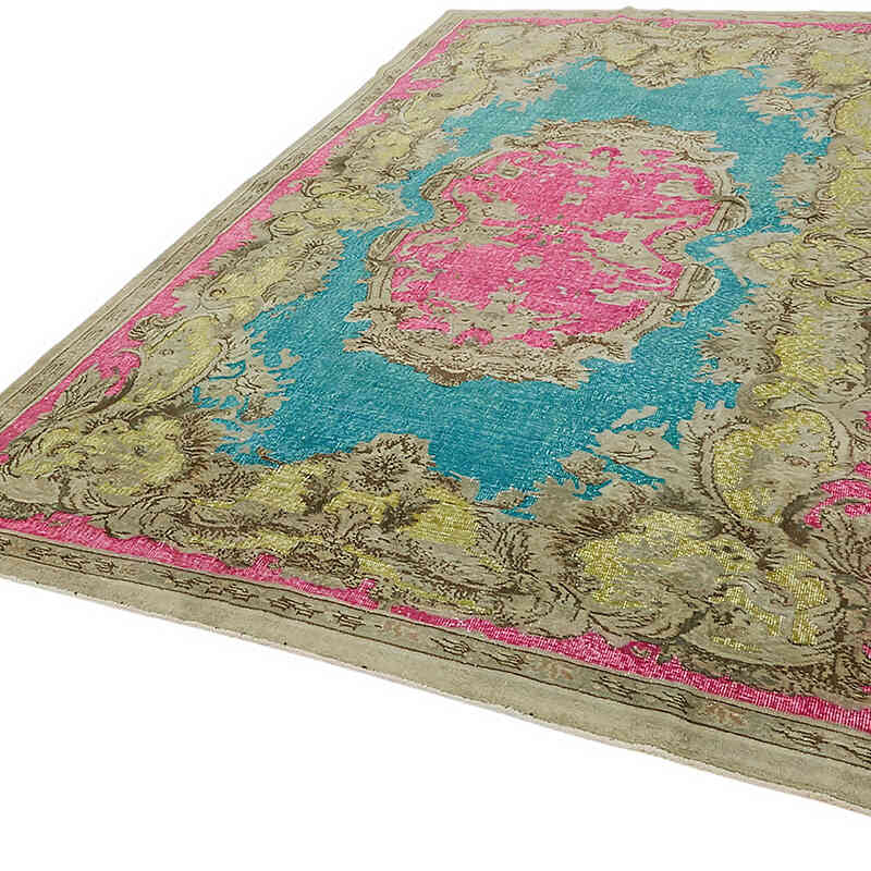 Hand Carved Over-Dyed Rug - 6' 8" x 10' 11" (80" x 131") - K0082110