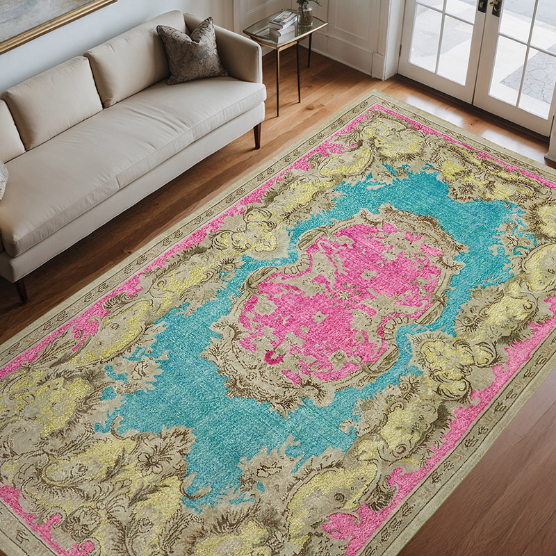 Hand Carved Over-Dyed Rug - 6' 8" x 10' 11" (80" x 131") - K0082110