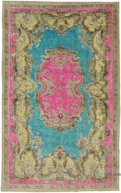 Hand Carved Over-Dyed Rug - 6' 8" x 10' 11" (80" x 131")