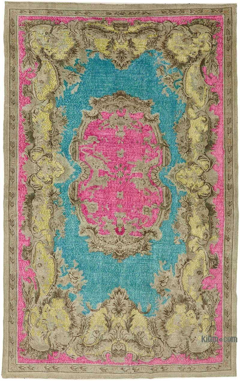 Hand Carved Over-Dyed Rug - 6' 8" x 10' 11" (80" x 131") - K0082110