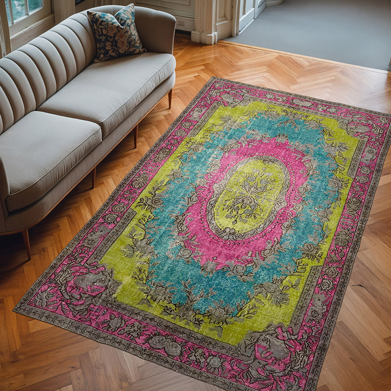 El Oyması Boyalı Halı - 187 cm x 300 cm - K0082111