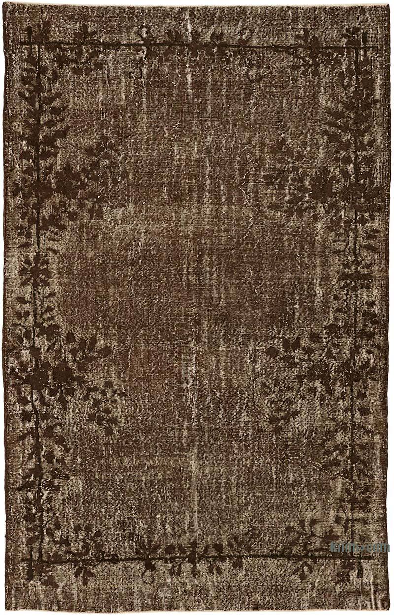 Hand Carved Over-Dyed Rug - 6' 5" x 10' 1" (77" x 121") - K0082113