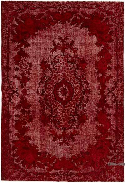 Hand Carved Over-Dyed Rug - 6' 7" x 9' 11" (79" x 119")