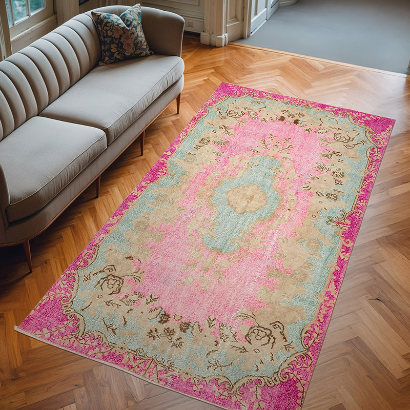 Hand Carved Over-Dyed Rug - 5' 4" x 9' 9" (64" x 117") - K0082117
