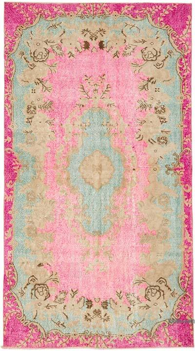 Hand Carved Over-Dyed Rug - 5' 4" x 9' 9" (64" x 117")