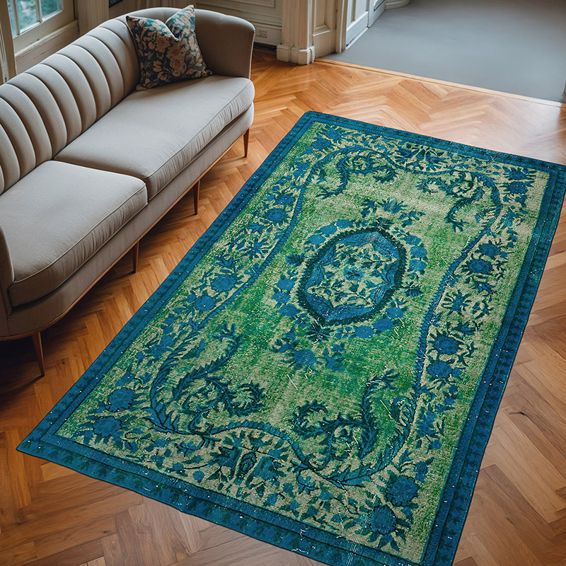 Hand Carved Over-Dyed Rug - 5' 4" x 8' 11" (64" x 107") - K0082118