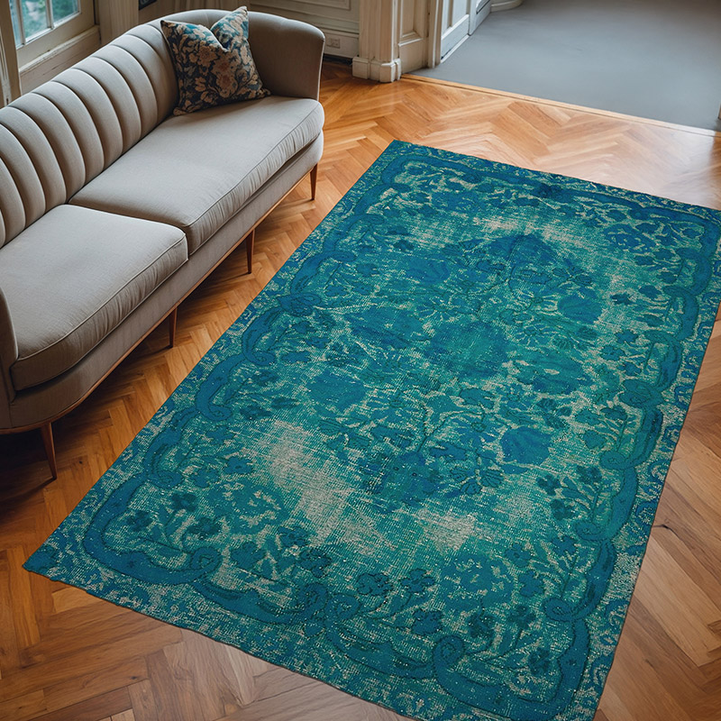 Hand Carved Over-Dyed Rug - 5' 11" x 9' 5" (71" x 113") - K0082119
