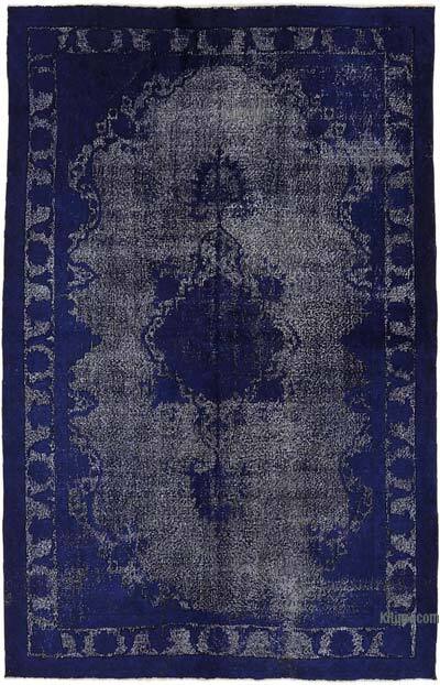 Hand Carved Over-Dyed Rug - 5' 2" x 8' 4" (62" x 100")