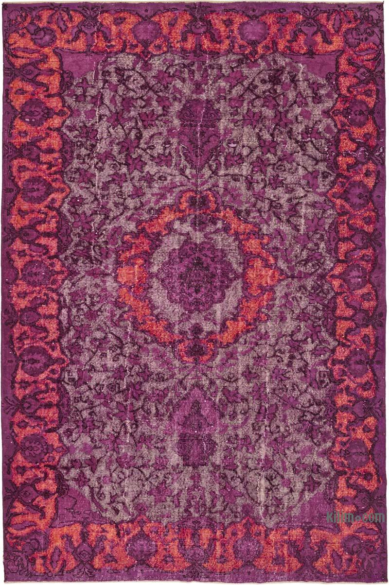 Alfombra Tallada a Mano Sobre Teñida - 195 cm x 295 cm - K0082122
