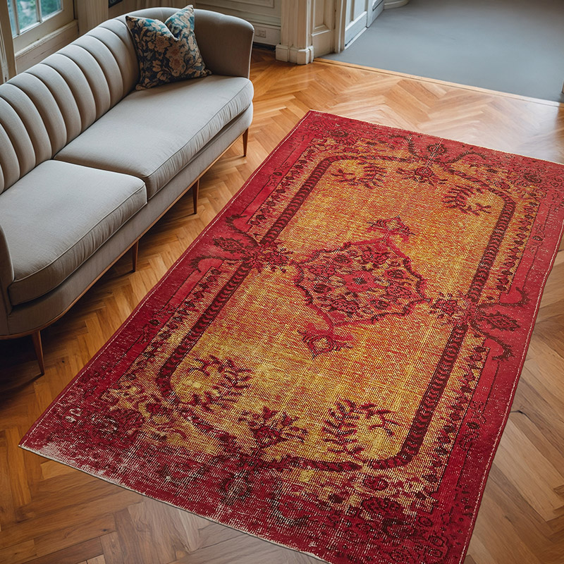 El Oyması Boyalı Halı - 185 cm x 293 cm - K0082127