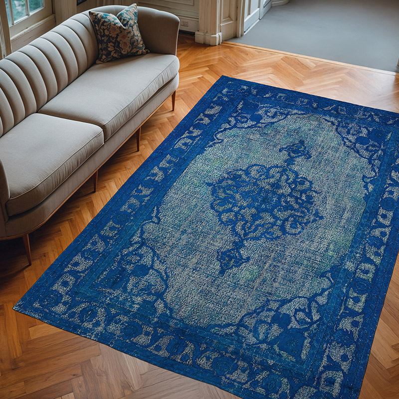 Hand Carved Over-Dyed Rug - 6' 9" x 10' 1" (81" x 121") - K0082128