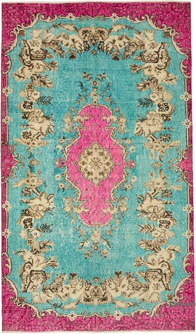 Hand Carved Over-Dyed Rug - 5' 8" x 9' 9" (68" x 117")