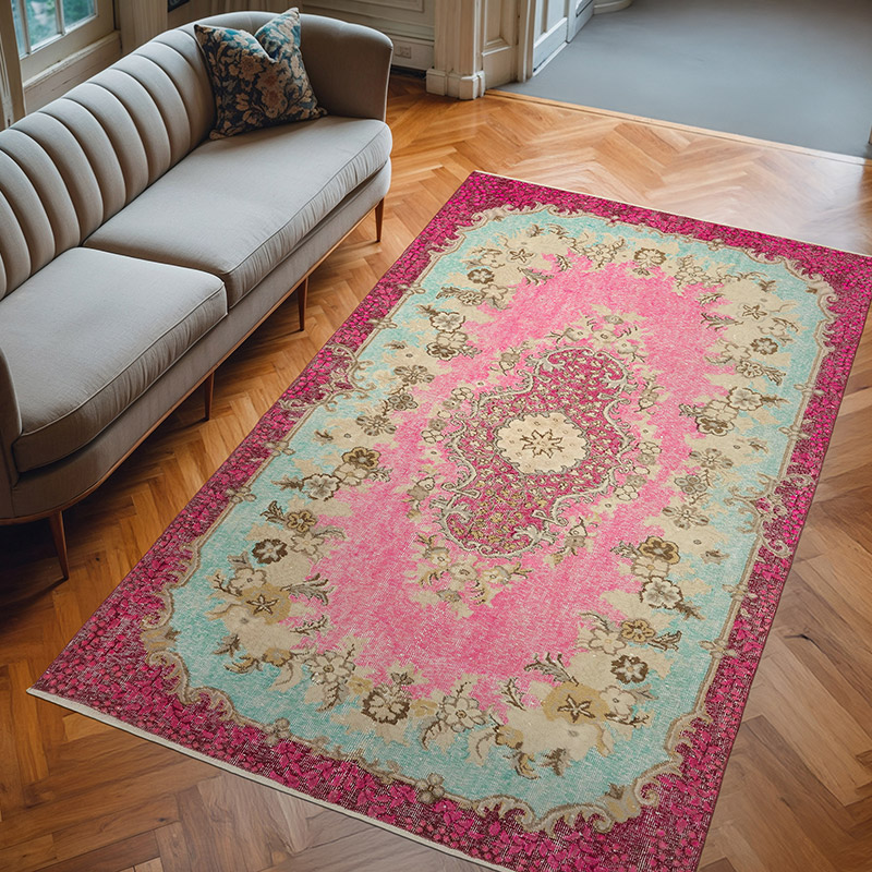 Hand Carved Over-Dyed Rug - 5' 5" x 8' 11" (65" x 107") - K0082133