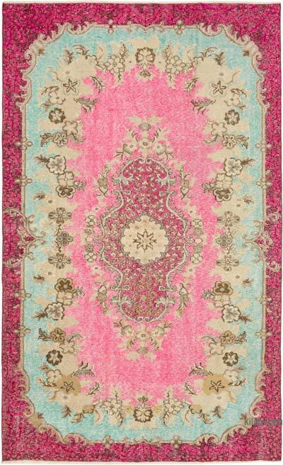 Hand Carved Over-Dyed Rug - 5' 5" x 8' 11" (65" x 107")