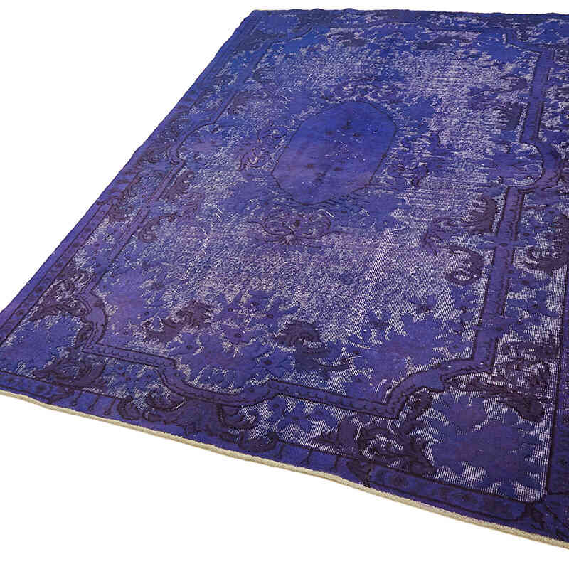 Hand Carved Over-Dyed Rug - 6' 3" x 10'  (75" x 120") - K0082138