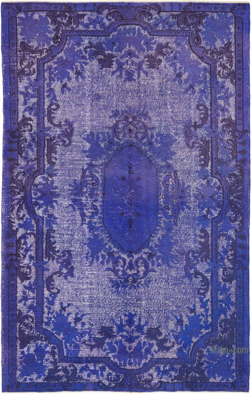Hand Carved Over-Dyed Rug - 6' 3" x 10'  (75" x 120") - K0082138