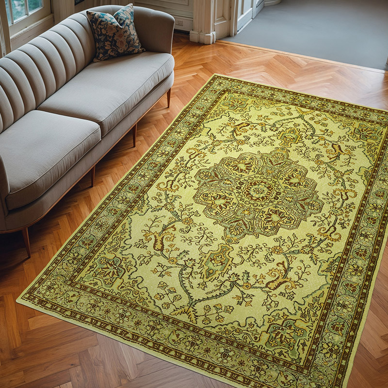Hand Carved Over-Dyed Rug - 6' 7" x 9' 6" (79" x 114") - K0082139