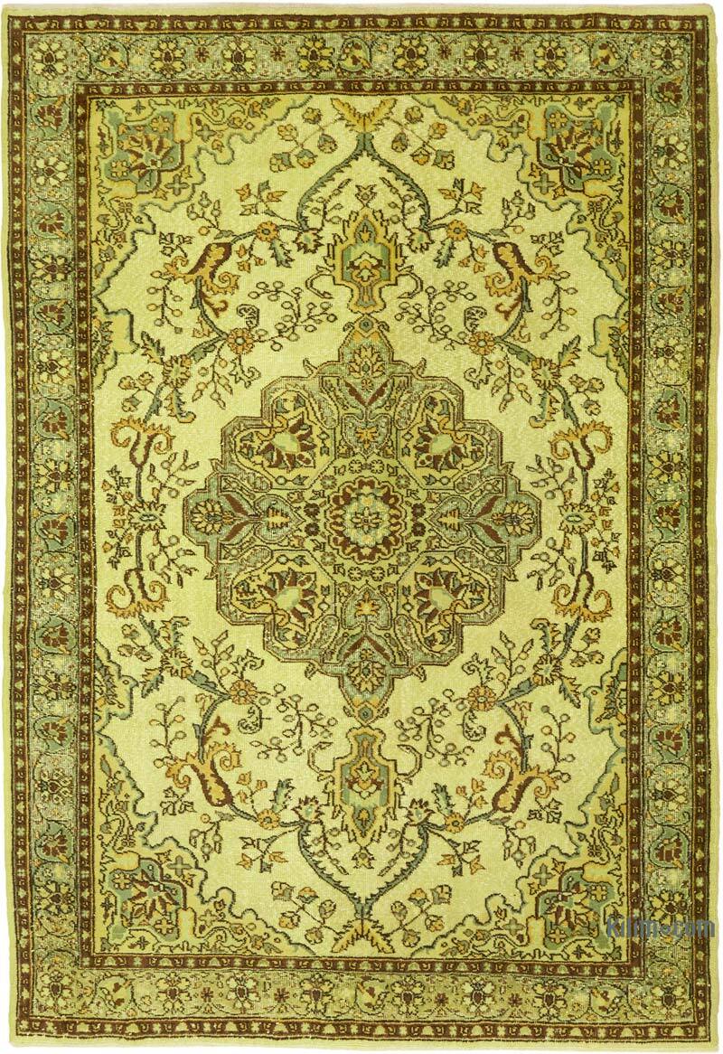 Hand Carved Over-Dyed Rug - 6' 7" x 9' 6" (79" x 114") - K0082139