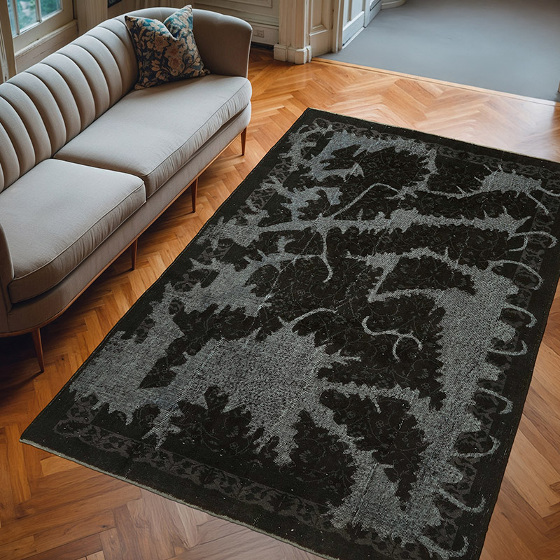 Hand Carved Over-Dyed Rug - 6' 9" x 10' 4" (81" x 124") - K0082140