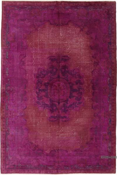 Hand Carved Over-Dyed Rug - 6' 7" x 9' 10" (79" x 118")