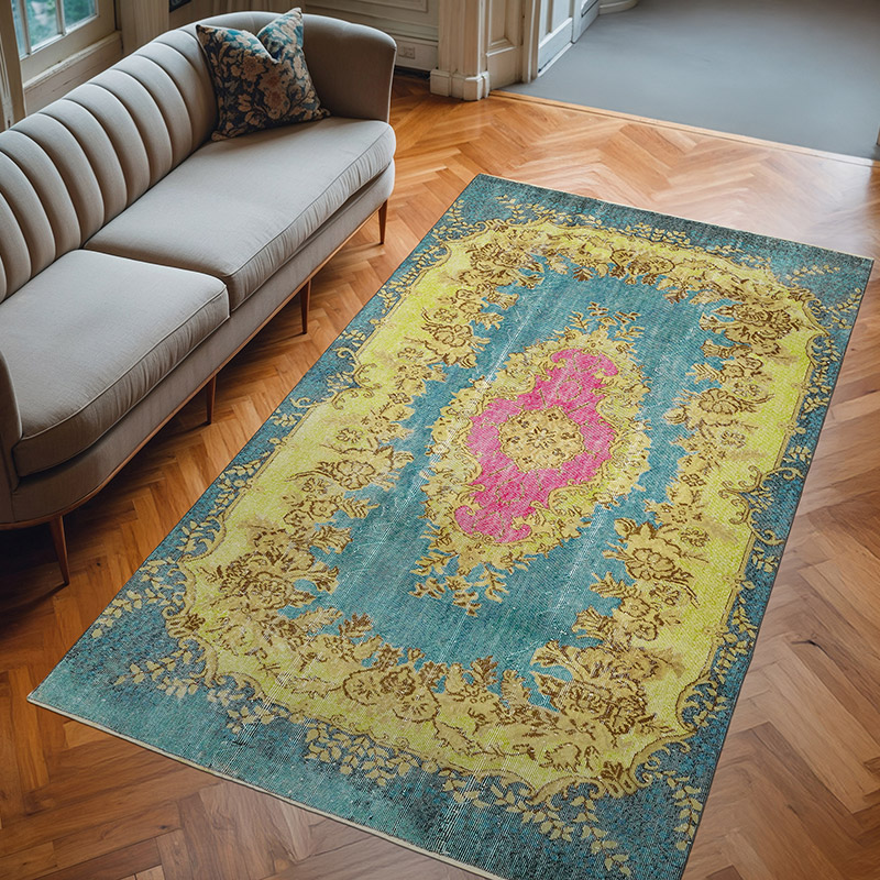 Alfombra Tallada a Mano Sobre Teñida - 166 cm x 287 cm - K0082142