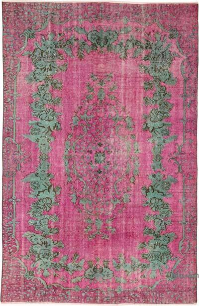 Hand Carved Over-Dyed Rug - 6'  x 9' 2" (72" x 110")