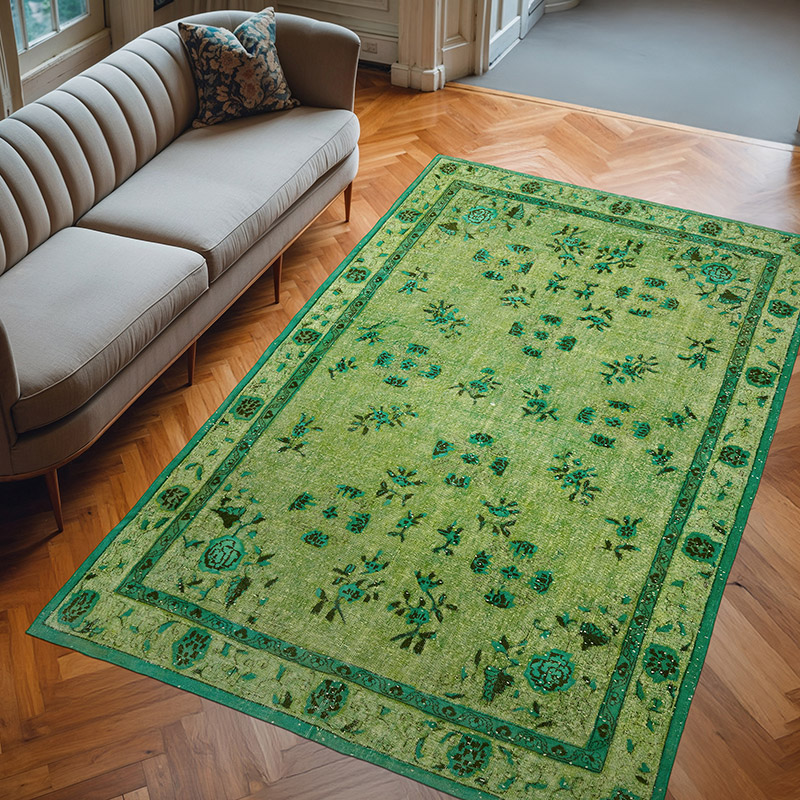 El Oyması Boyalı Halı - 203 cm x 312 cm - K0082154