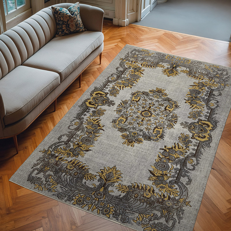Hand Carved Over-Dyed Rug - 6' 4" x 9' 8" (76" x 116") - K0082155