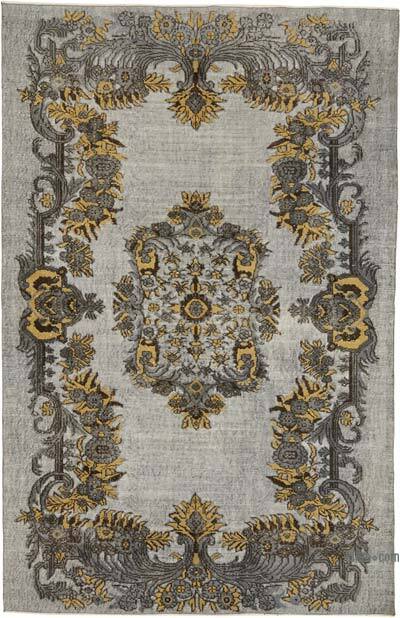 Hand Carved Over-Dyed Rug - 6' 4" x 9' 8" (76" x 116")